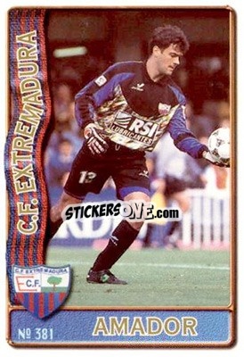 Cromo Amador - Las Fichas De La Liga 1996-1997 - Mundicromo