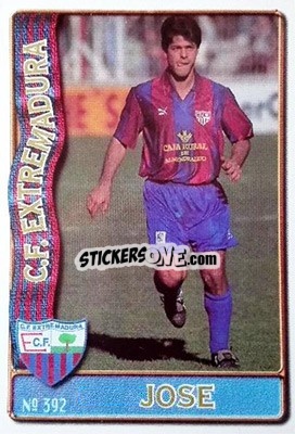 Sticker José - Las Fichas De La Liga 1996-1997 - Mundicromo