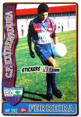 Sticker Ferreira - Las Fichas De La Liga 1996-1997 - Mundicromo