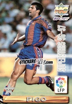 Sticker Figo / Vitor Baia - Las Fichas De La Liga 1996-1997 n. 430 - Mundicromo