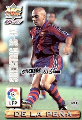 Sticker De la Peña / Guardiola - Las Fichas De La Liga 1996-1997 - Mundicromo