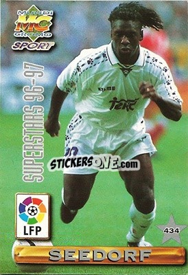 Sticker Seedorf / R. Carlos - Las Fichas De La Liga 1996-1997 n. 434 - Mundicromo