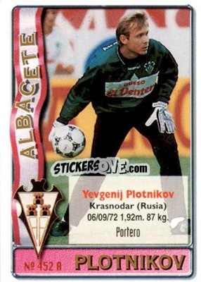 Figurina Plotnikov -Centurión - Las Fichas De La Liga 1996-1997 - Mundicromo