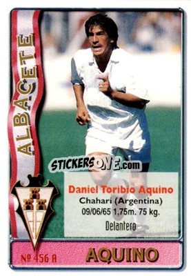 Sticker Menendez -Aquino - Las Fichas De La Liga 1996-1997 - Mundicromo