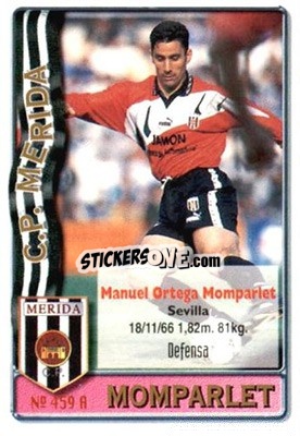 Cromo Momparlet / Sinval - Las Fichas De La Liga 1996-1997 n. 459 - Mundicromo