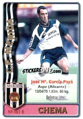 Sticker Chema / Monreal - Las Fichas De La Liga 1996-1997 - Mundicromo