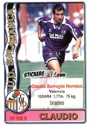 Figurina Claudio / Catanha - Las Fichas De La Liga 1996-1997 n. 468 - Mundicromo