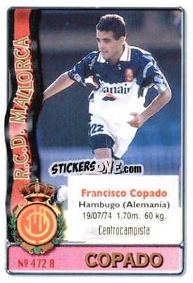 Sticker Copado - Valverde - Las Fichas De La Liga 1996-1997 - Mundicromo