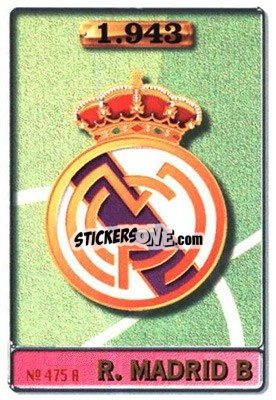 Sticker R. Madrid B - Morán - Las Fichas De La Liga 1996-1997 - Mundicromo