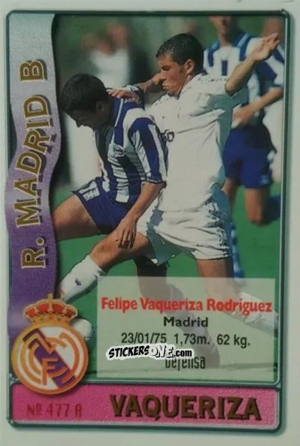 Cromo Vaqueriza / Iarley - Las Fichas De La Liga 1996-1997 n. 477 - Mundicromo