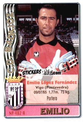 Sticker Emilio / Pablo  I - Las Fichas De La Liga 1996-1997 n. 482 - Mundicromo