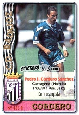 Cromo Aurelio / Cordero - Las Fichas De La Liga 1996-1997 - Mundicromo