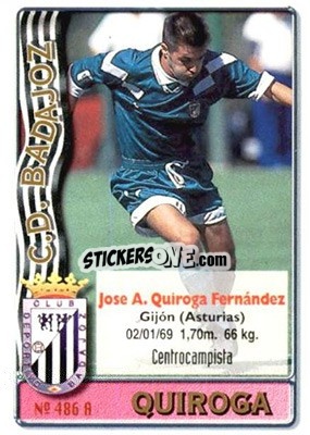 Cromo Quiroga / Muf - Las Fichas De La Liga 1996-1997 - Mundicromo