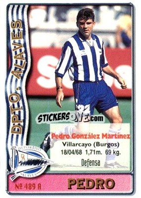 Cromo Pedro / Codina - Las Fichas De La Liga 1996-1997 - Mundicromo