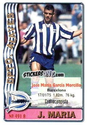 Cromo J. Maria - Mesterovic - Las Fichas De La Liga 1996-1997 - Mundicromo