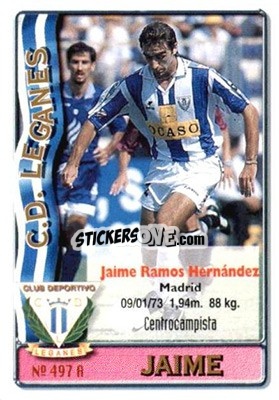 Cromo Pedro / Jaime - Las Fichas De La Liga 1996-1997 - Mundicromo