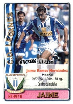 Sticker Pedro / Jaime - Las Fichas De La Liga 1996-1997 n. 497 - Mundicromo