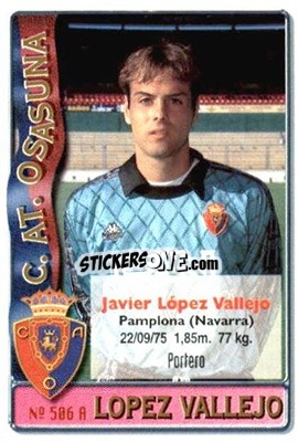 Sticker López Vallejo / Lacruz - Las Fichas De La Liga 1996-1997 n. 506 - Mundicromo