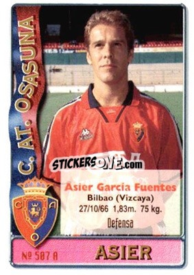Sticker Asier / Kuznetsov - Las Fichas De La Liga 1996-1997 - Mundicromo