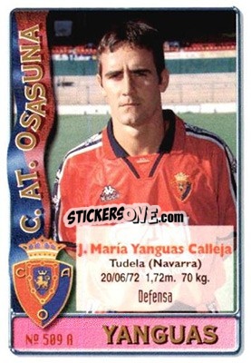 Sticker Yanguas / Ullarthone - Las Fichas De La Liga 1996-1997 - Mundicromo
