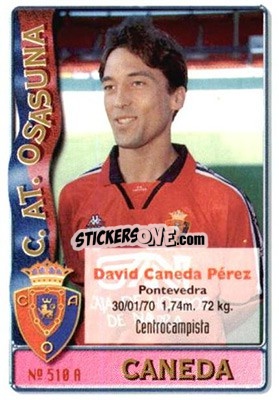 Sticker Caneda / Simons - Las Fichas De La Liga 1996-1997 n. 510 - Mundicromo