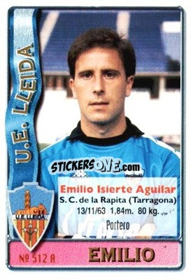 Cromo Emilio / Lluis - Las Fichas De La Liga 1996-1997 - Mundicromo