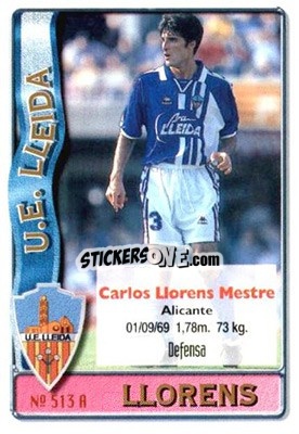 Sticker Gerardo / Llorens - Las Fichas De La Liga 1996-1997 n. 513 - Mundicromo