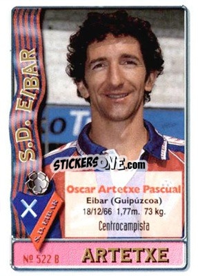 Sticker Artetxe / Sarasua - Las Fichas De La Liga 1996-1997 - Mundicromo