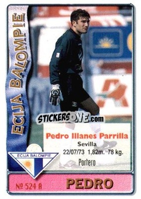 Sticker Pedro / Casado - Las Fichas De La Liga 1996-1997 - Mundicromo
