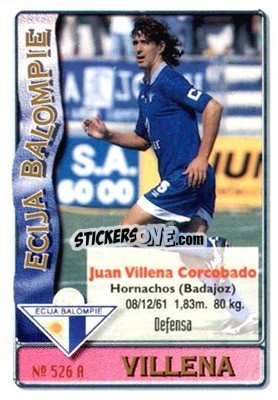 Sticker Sousa / Villena - Las Fichas De La Liga 1996-1997 - Mundicromo