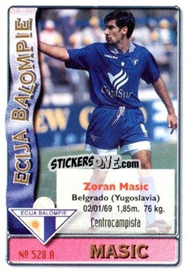 Cromo Jezdimirovic / Masic - Las Fichas De La Liga 1996-1997 - Mundicromo