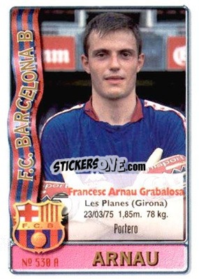 Cromo Arnau / Juanjo - Las Fichas De La Liga 1996-1997 - Mundicromo