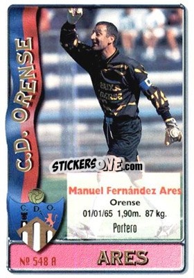 Sticker Ares / Rodolfo I - Las Fichas De La Liga 1996-1997 - Mundicromo