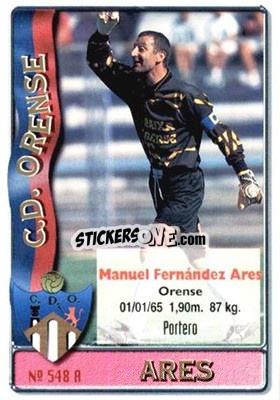 Figurina Ares / Rodolfo I - Las Fichas De La Liga 1996-1997 - Mundicromo