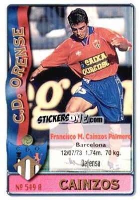 Figurina Adolfo / Cainzos - Las Fichas De La Liga 1996-1997 - Mundicromo