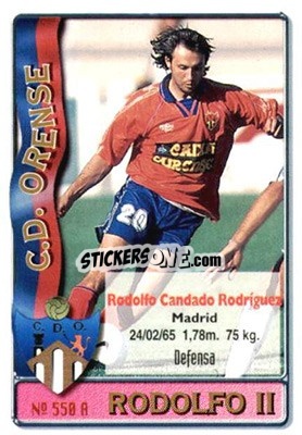 Cromo Rodolfo II / Modesto - Las Fichas De La Liga 1996-1997 - Mundicromo
