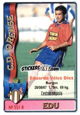 Figurina Victor / Edu - Las Fichas De La Liga 1996-1997 - Mundicromo