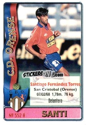 Figurina Santi / Bericat - Las Fichas De La Liga 1996-1997 - Mundicromo