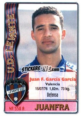 Sticker Juanfra / Ferrer - Las Fichas De La Liga 1996-1997 - Mundicromo