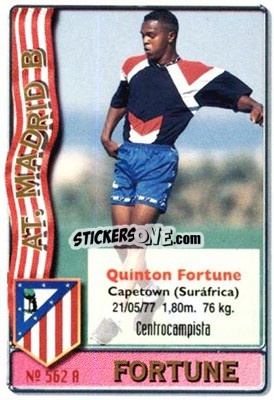 Sticker Fortune / Michel - Las Fichas De La Liga 1996-1997 - Mundicromo