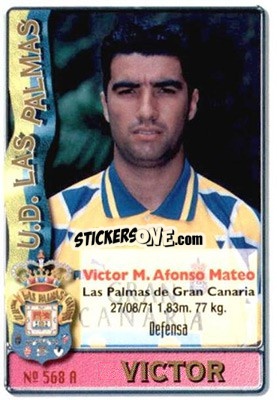 Cromo Victor / Pico - Las Fichas De La Liga 1996-1997 - Mundicromo