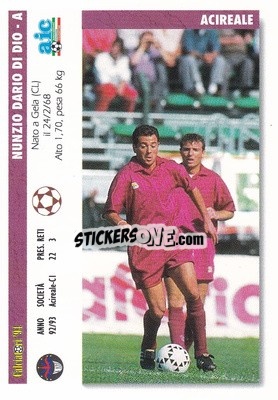 Sticker Nunzio Dario Di Dio / Artuo Di Napoli - Italian League 1994 n. 341 - Joker