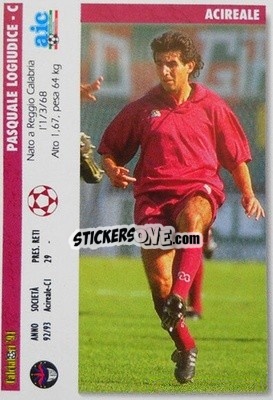 Cromo Pasquale Logiudice / giacomo Modica - Italian League 1994 - Joker