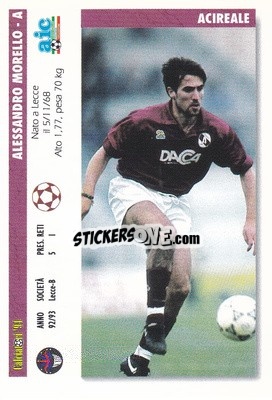 Figurina Alessandro Morello / Orazio Sorbello - Italian League 1994 - Joker