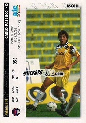 Figurina Carmelo Mancuso / Carlo Pascucci - Italian League 1994 - Joker
