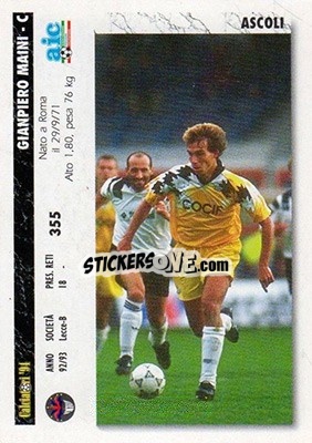 Figurina Giancarlo Cavaliere / Gianpiero Maini - Italian League 1994 - Joker