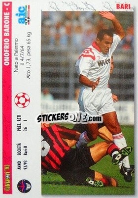 Sticker Onofrio Barone / emilano Bigica - Italian League 1994 - Joker