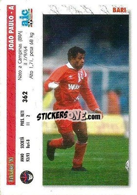 Figurina Francesco Pedone / Joao Paulo - Italian League 1994 - Joker