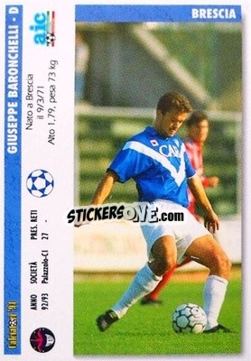 Figurina Giuseppe Baronchelli / Luca Brunetti - Italian League 1994 - Joker