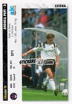 Sticker Costanzo Barcella / andrea Pepi - Italian League 1994 n. 371 - Joker